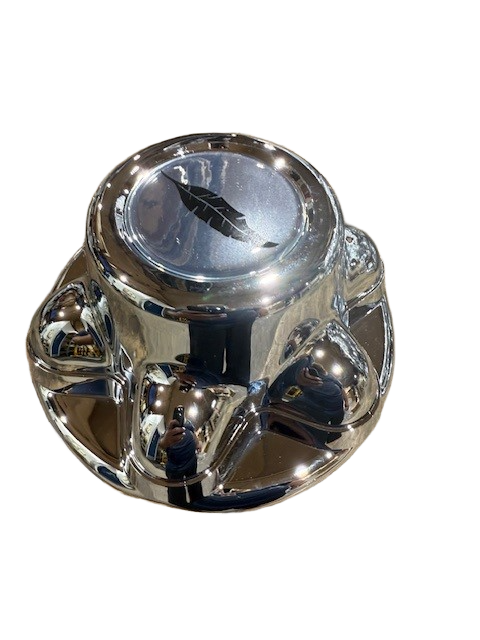 008603.0000 Featherlite Chrome 655 6 lug Hub Cover w/logo