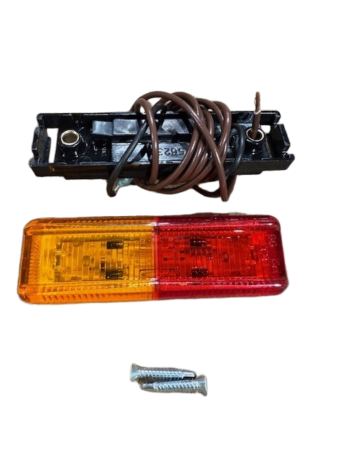 60-0000588 Aluma Fender (Red/Amber) Light w/bracket & hardware